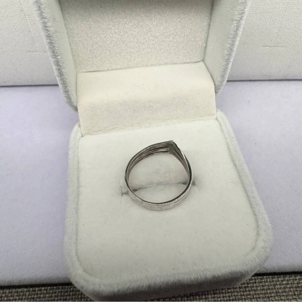 Triple Chevron 925 Sterling Silver Ring Band Size 5.25